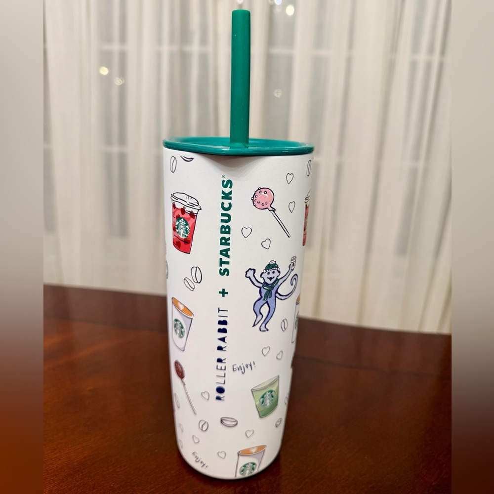 SOLD OUT Starbucks x Roller Rabbit Limited Edition White Tumbler